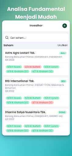 Android application Investhor - Saham Jadi Mudah screenshort