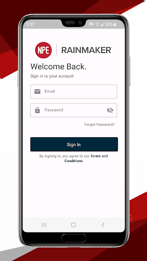 Android application NPE RAINMAKER screenshort