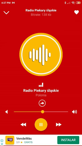 Android application radio piekary śląskie online screenshort