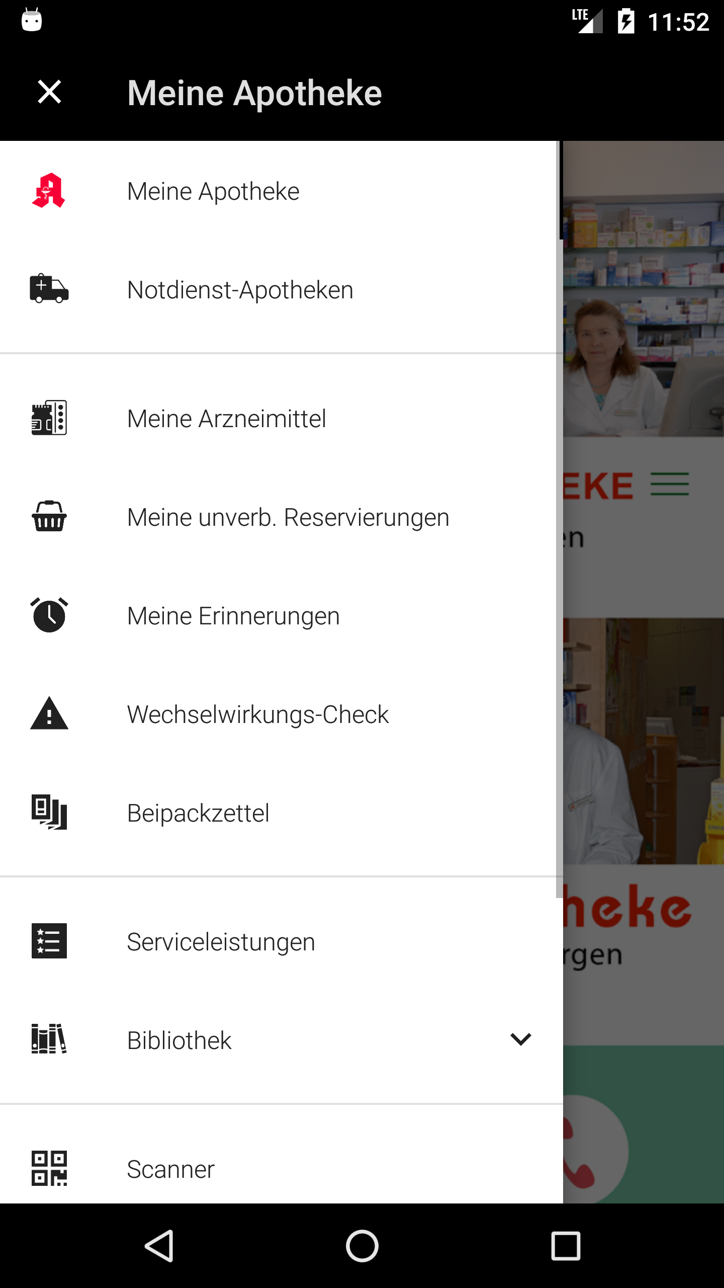 Android application Hüggel Apotheke screenshort