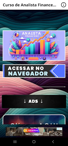 Android application Curso de Analista Financeiro screenshort