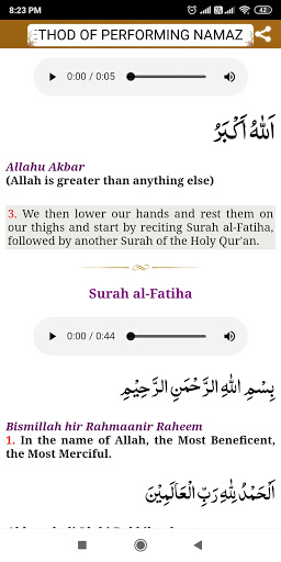 Screenshot of Method of Shia Namaz
