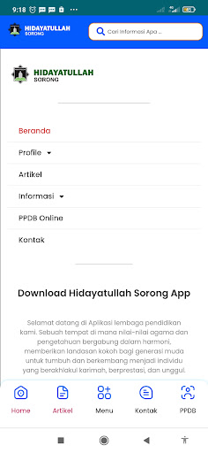 Hidayatullah Sorong App Screen 2