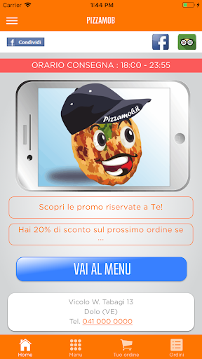 Android application Pizzamob screenshort