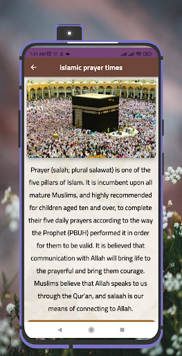 Android application islamic prayer times screenshort