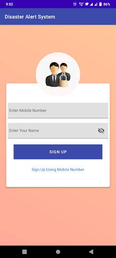 Android application Disaster Alert System screenshort