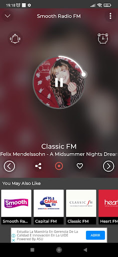 Android application Smooth Radio screenshort