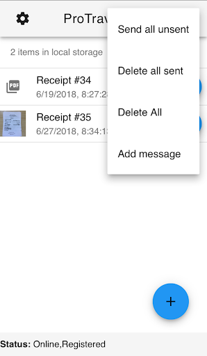 Android application Protrav Mobile screenshort
