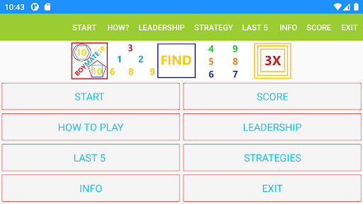 Android application Brain Game - Find3x screenshort