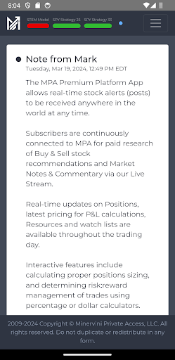 Minervini Private Access Screen 3