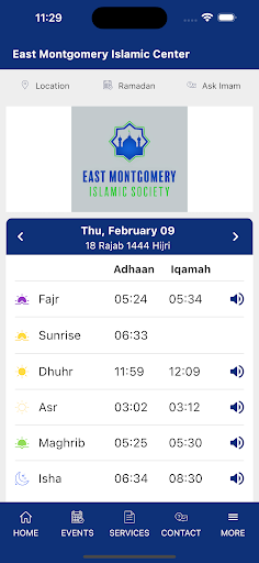 Android application EMIC Masjid screenshort
