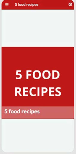 Android application 5 Food Recipes screenshort