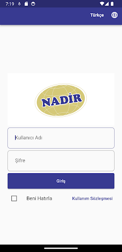 Android application Nadir Pastacılık screenshort