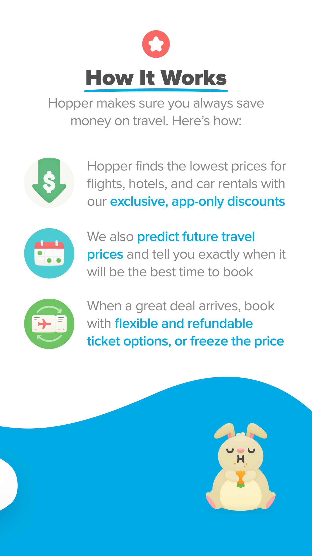 Android application Hopper: Hotels, Flights & Cars screenshort