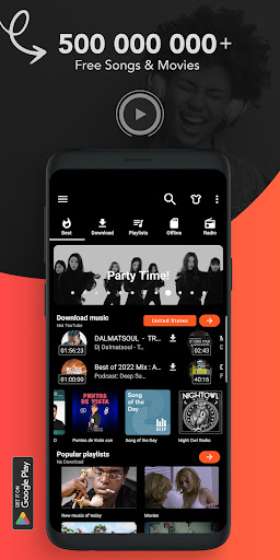 Android application MP3 Downloader, Mogo Player screenshort