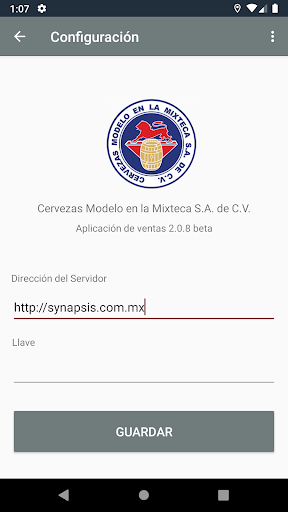 Android application Cervezas Modelo en la Mixteca screenshort