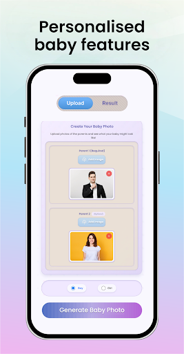 Screenshot of AI Future Baby Generator