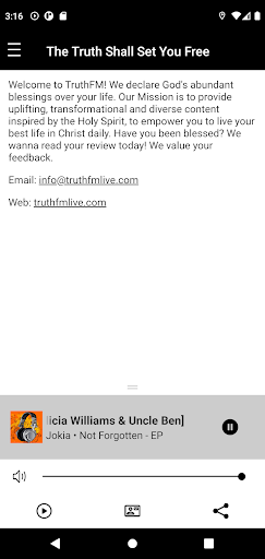 Android application Truth FM screenshort