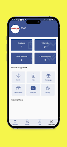 Android application TOSEBA SELLER screenshort
