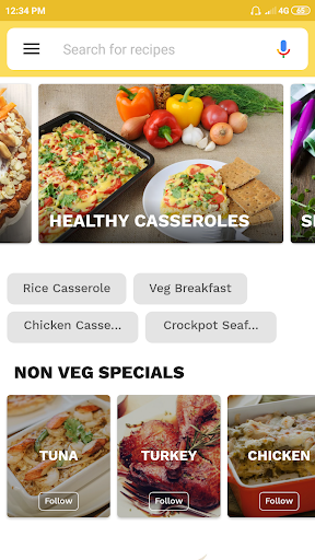 Screenshot of Casserole Recipes & Cookbook