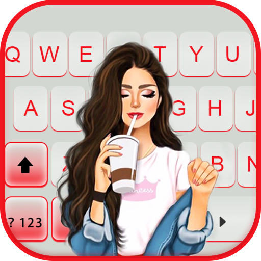 Charming Girl Keyboard Backgro logo