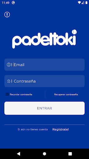 Android application Padeltoki screenshort
