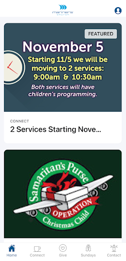 Android application Mariners Church Annapolis screenshort