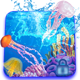 Seabed jellyfish theme icon