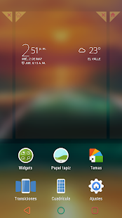 צבעי שקיעה: צילום מסך Xperia Theme