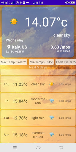 Weather App Screen 3