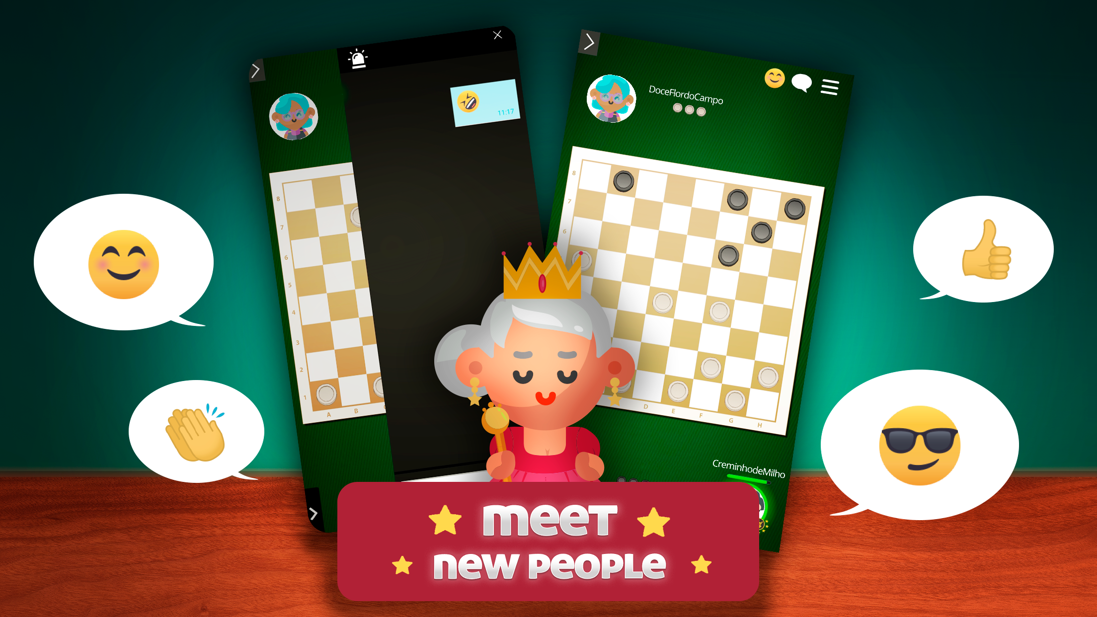 Android application Checkers Online: board game screenshort