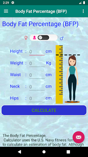 Android application BMI Body Mass Index screenshort