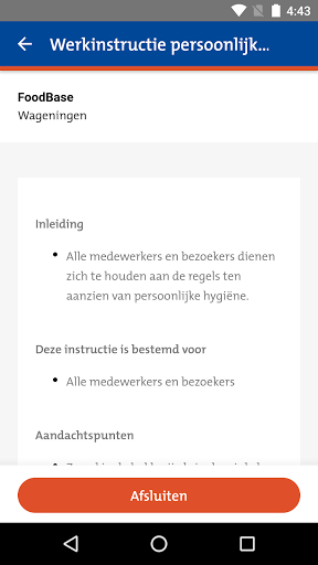 FoodBase Hygienetool Screen 3