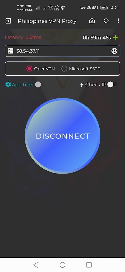 #9. Philippines VPN - PH VPN (Android) Ved: MASTERVNC