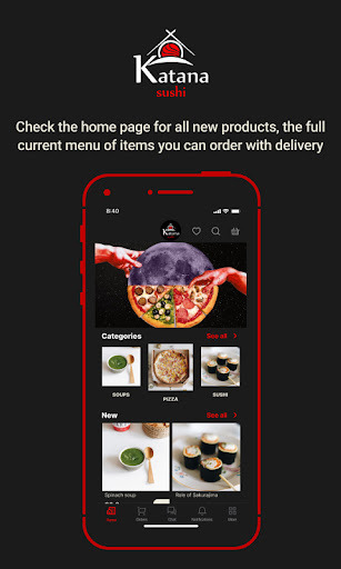 Android application Katana sushi screenshort