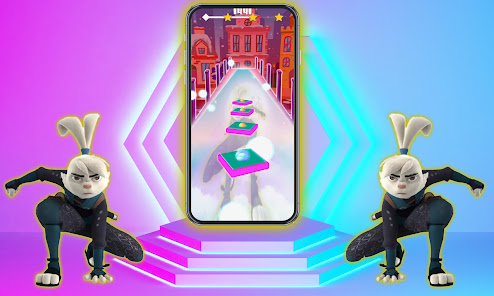 Screenshot 3 Samurai Rabbit piano tiles hop android