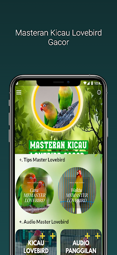 Android application Masteran Kicau Lovebird Gacor screenshort