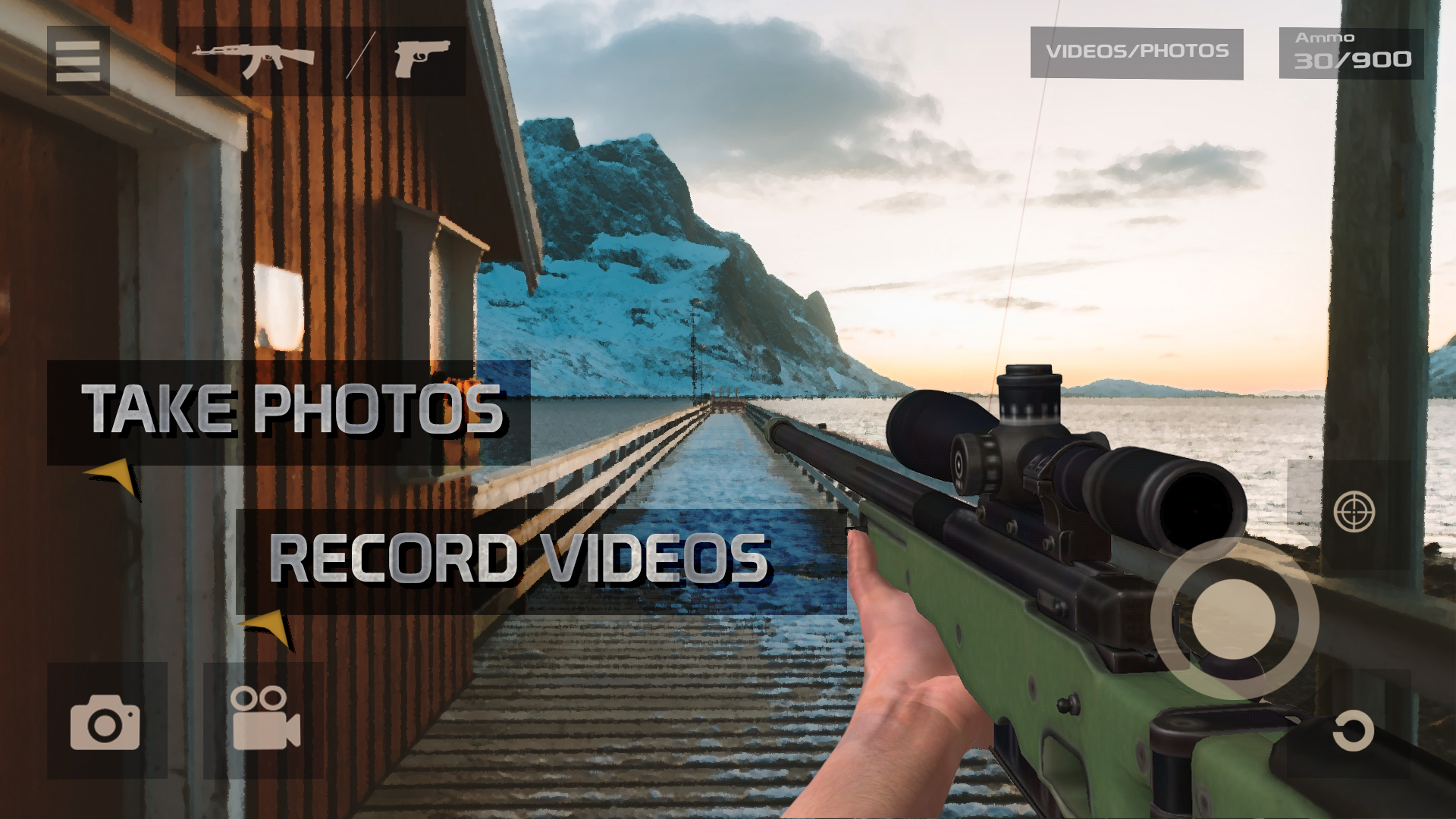 Android application Sniper Camera Gun 3D screenshort
