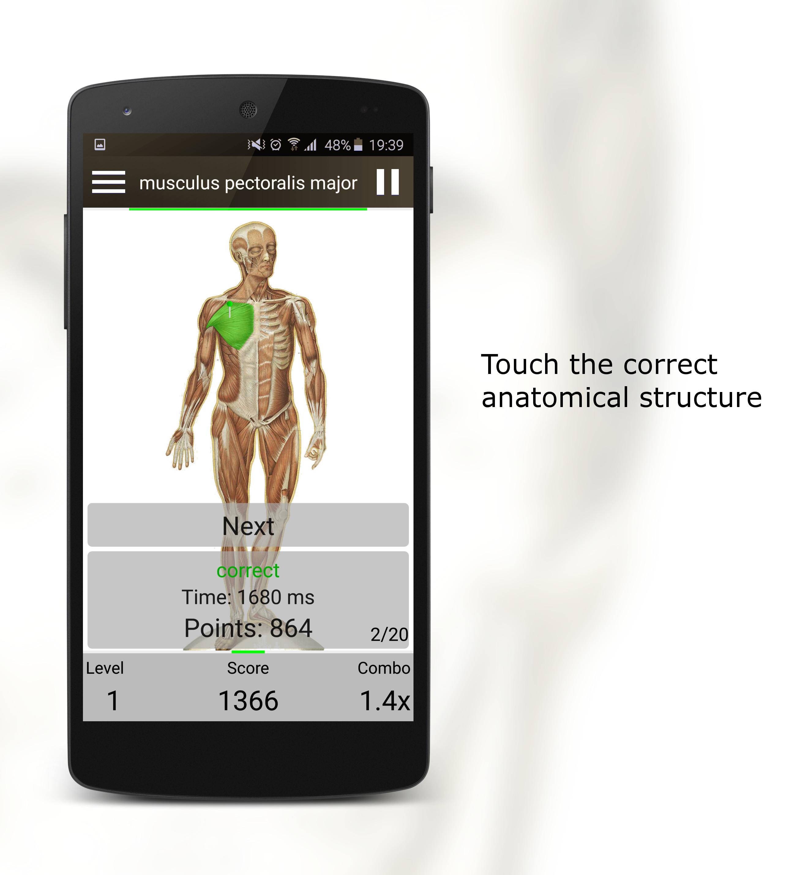 Android application Anatomy Quiz Pro screenshort