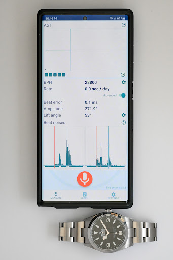 Android application Timegrapher screenshort