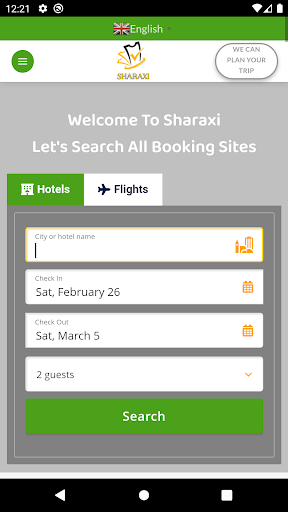 Android application sharaxi screenshort