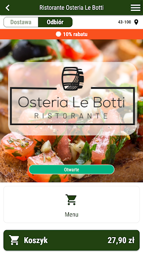 Android application Osteria le botti screenshort