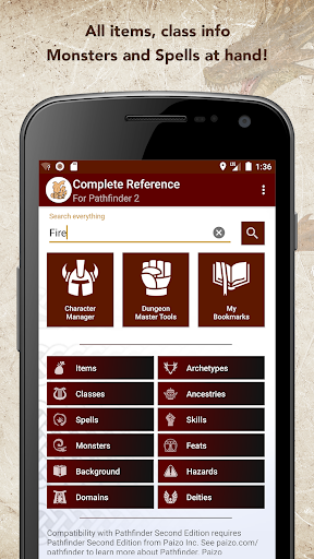 Android application Complete Reference for Pathfin screenshort
