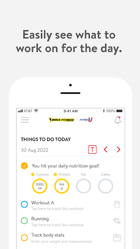 Screenshot of FitnessU and iRock Fitness