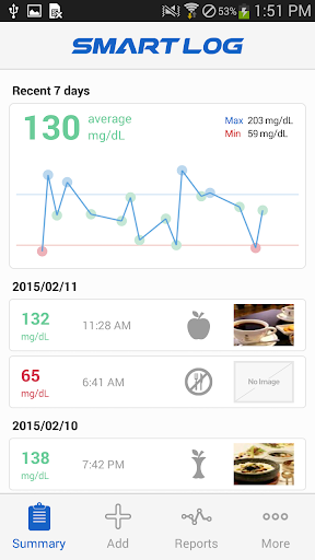 Android application SmartLog screenshort