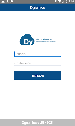 Android application Gescom Dynamics screenshort