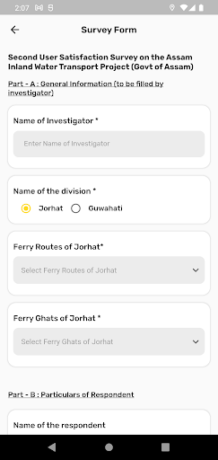 Survey App Screen 3