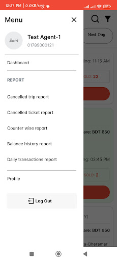 Jatri Intercity Agent Screen 2