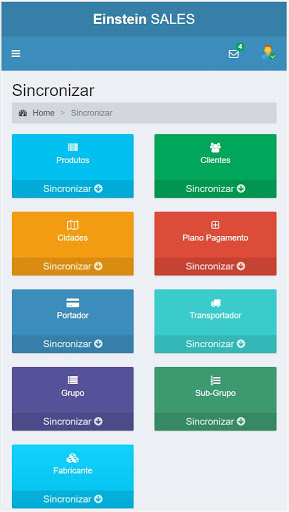 Android application Einstein Sales screenshort