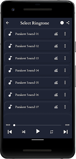Parakeet Sounds Screen 2